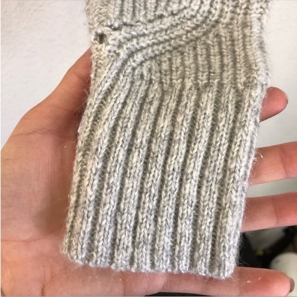 Kendall & Kylie Gray Knit Lace Up Sweater - Picture 11 of 14